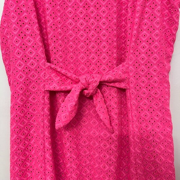 Lilly Pulitzer Clarise Embroided Eyelet Pink Isle Women's shift mini dress sz 16 - Picture 5 of 7